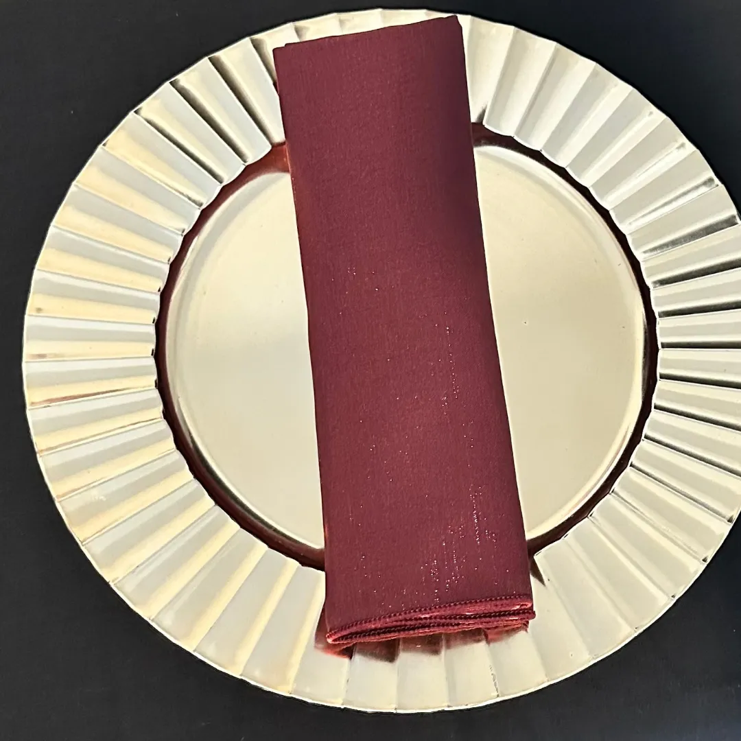 Burgundy Romance Iridescent Napkins
