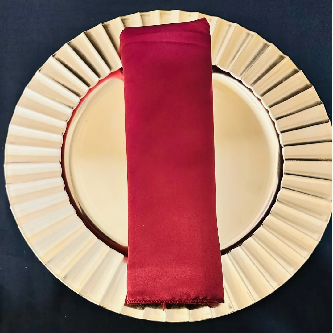 Burgundy Duchess Satin Napkins