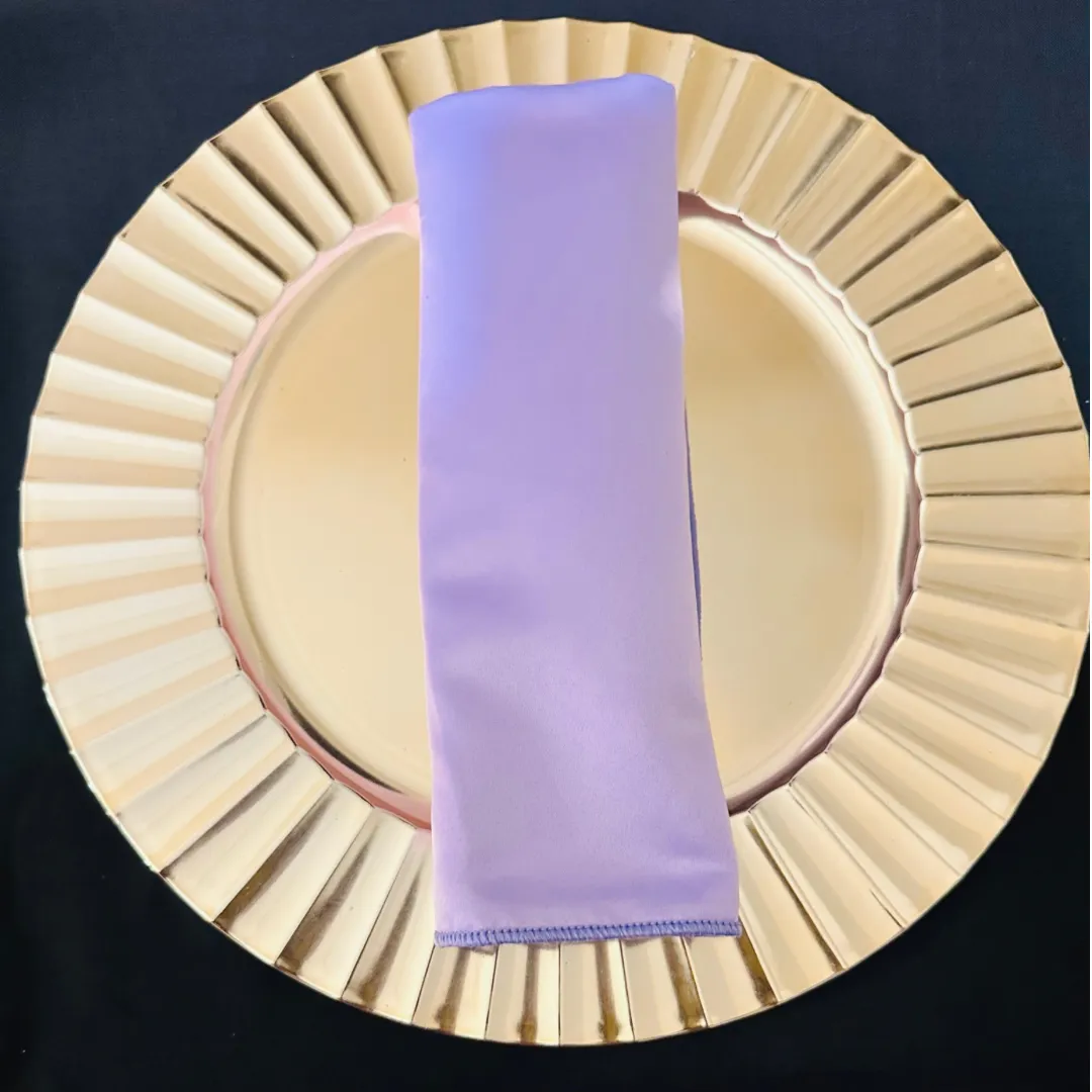 Lilac Duchess Satin Napkins