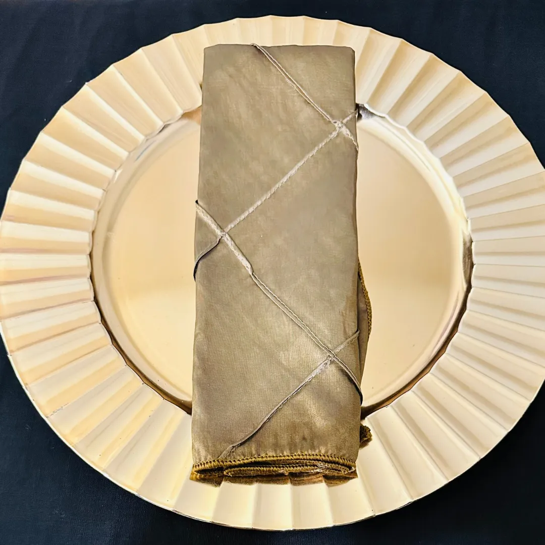 Burnt Gold Bombay Pintuck Napkins