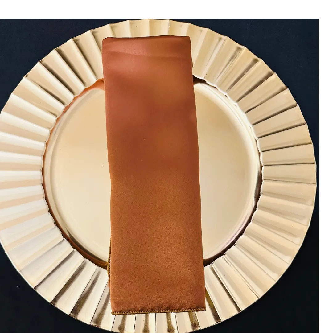 Copper Duchess Satin Napkins