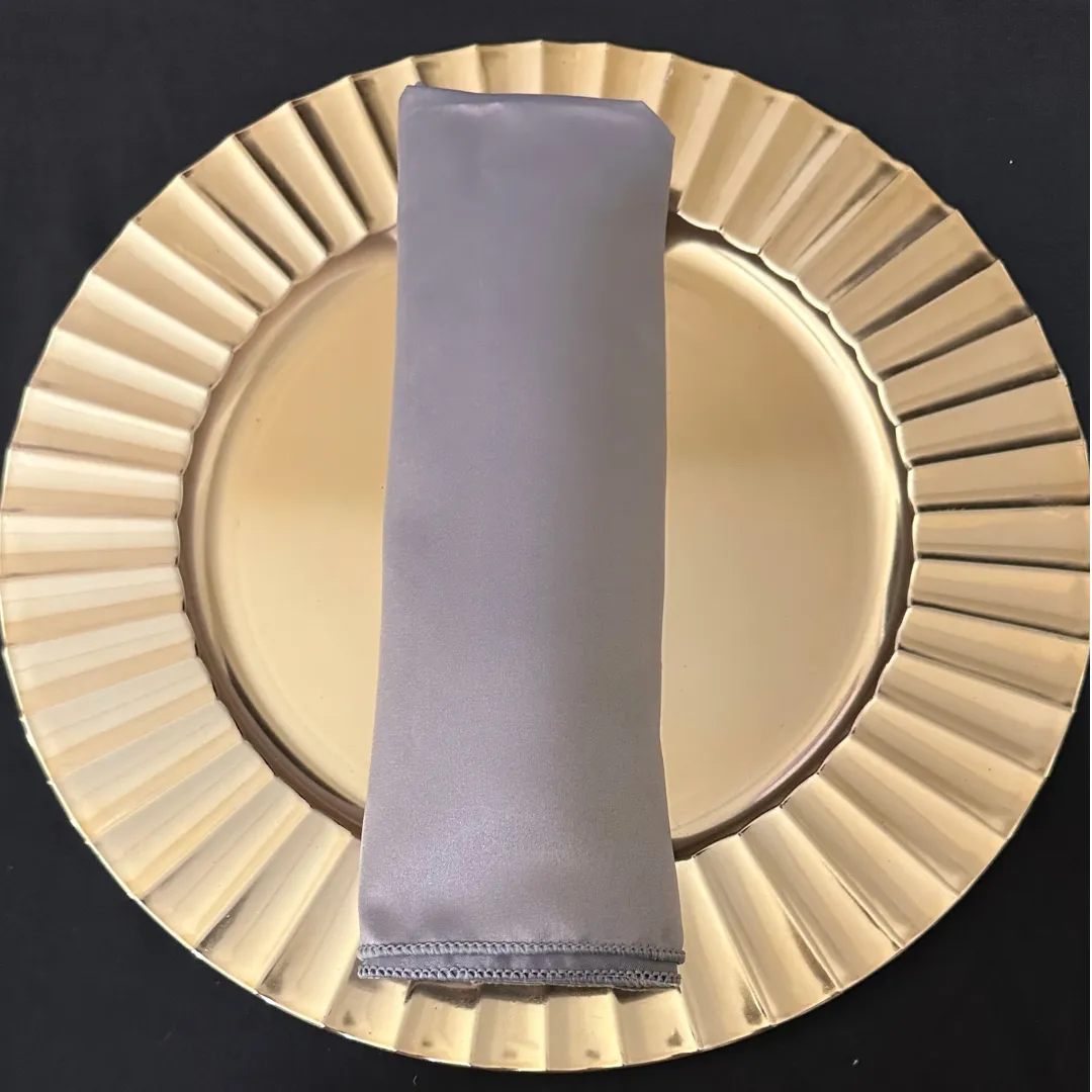 Silver Duchess Satin Napkins