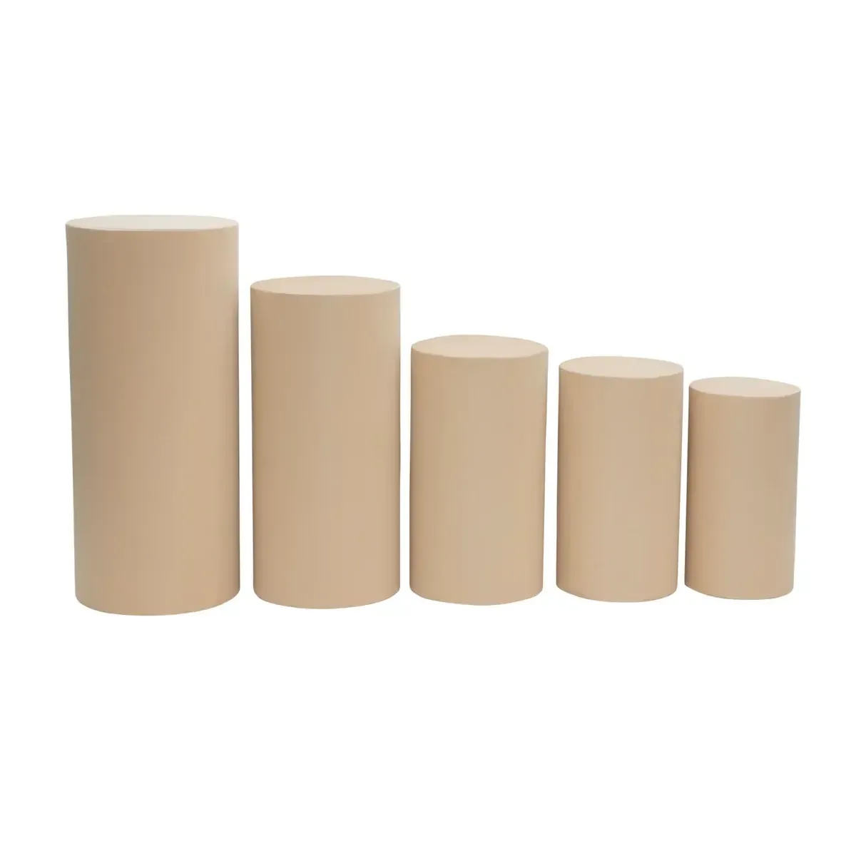 Champagne Spandex Pillar Covers 