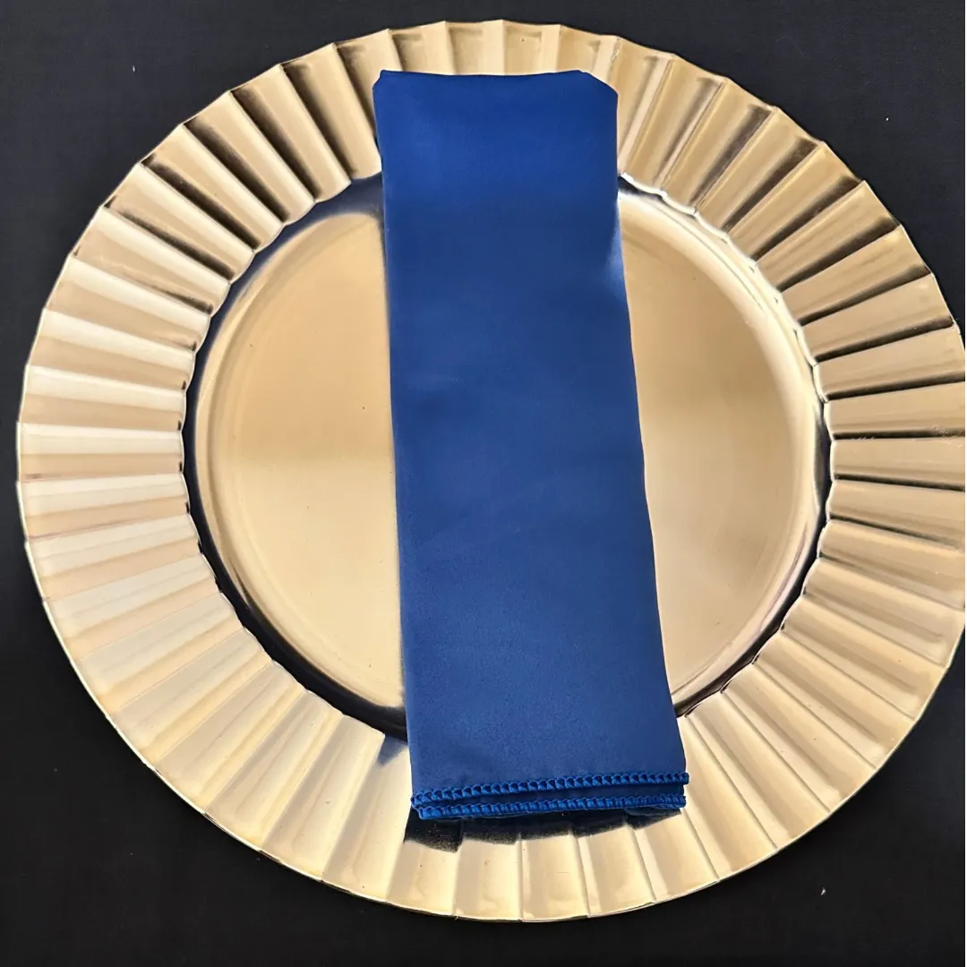 Regal Blue Duchess Satin Napkins