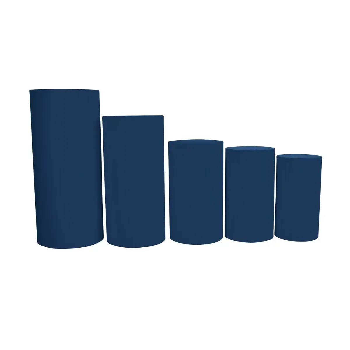 Navy Blue Spandex Pillar Covers 