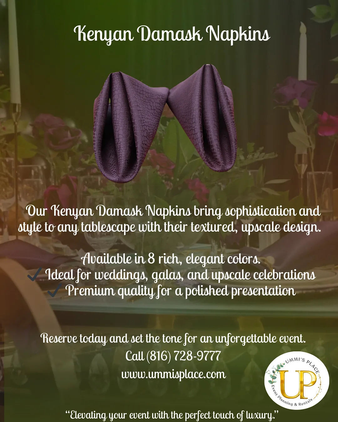 All Kenyan Damask Napkins