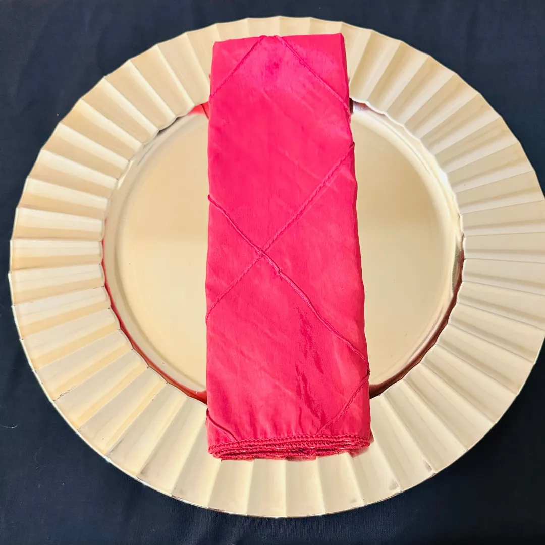 Raspberry Bombay Pintuck Napkins