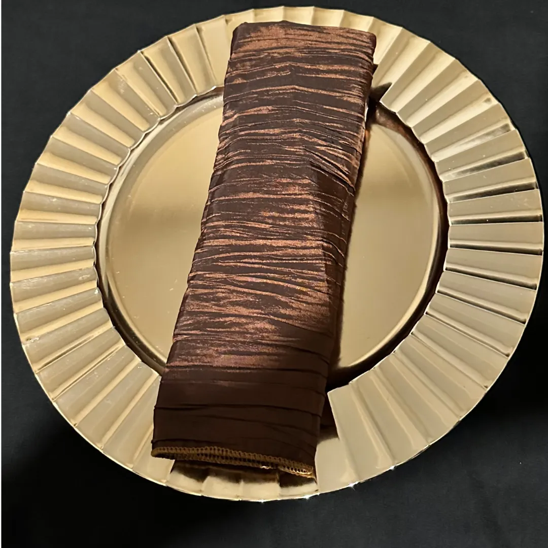 Copper Crinkle Taffeta Napkins