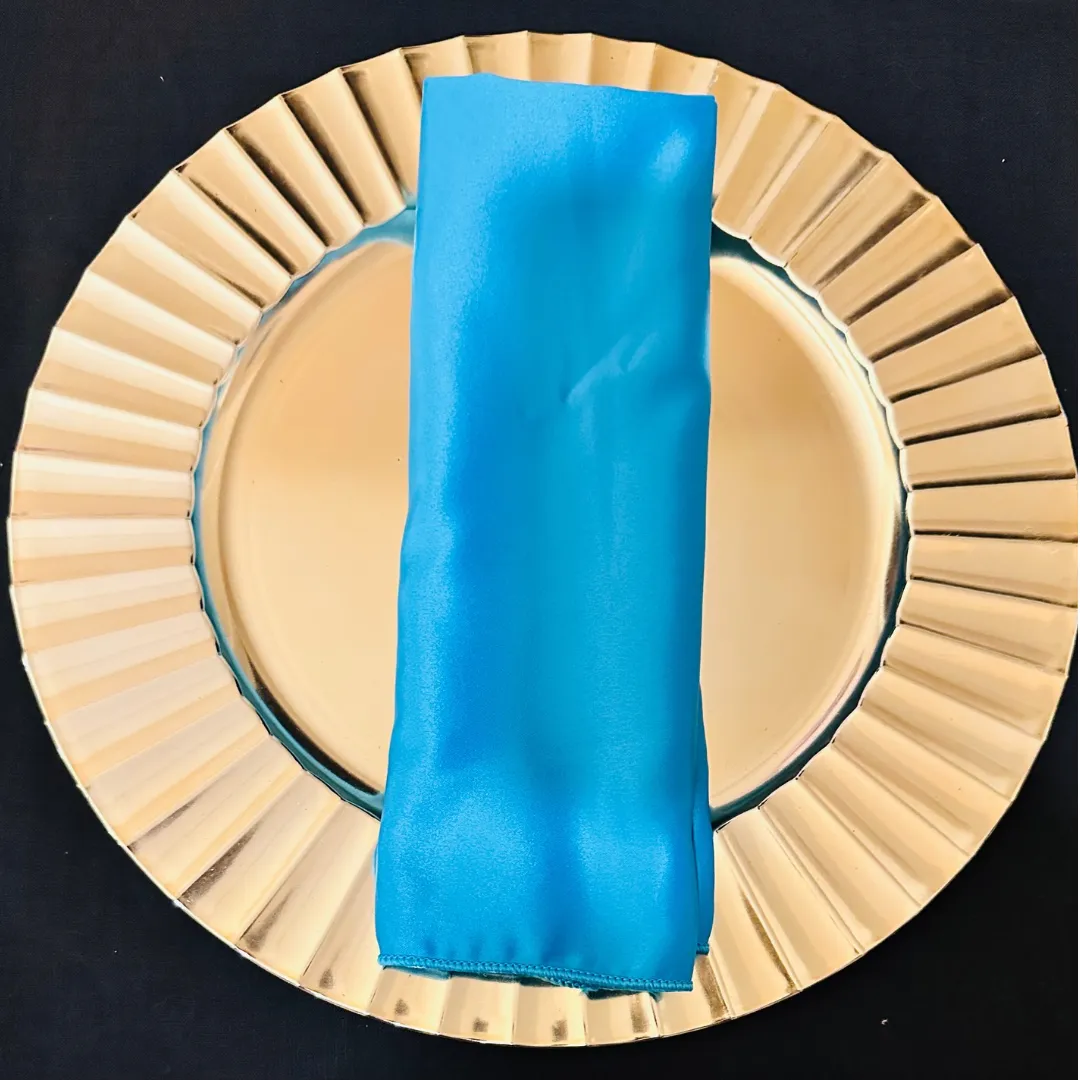 Turquoise Duchess Satin Napkins
