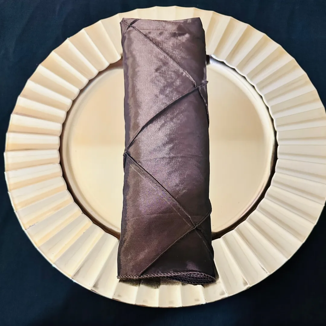 Chocolate Bombay Pintuck Napkins