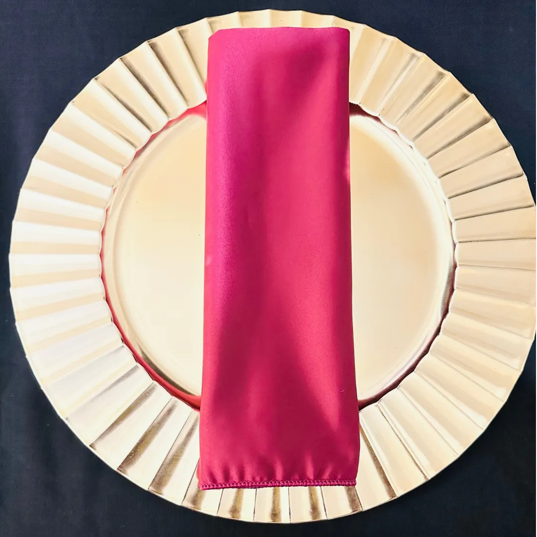Magenta Duchess Satin Napkins