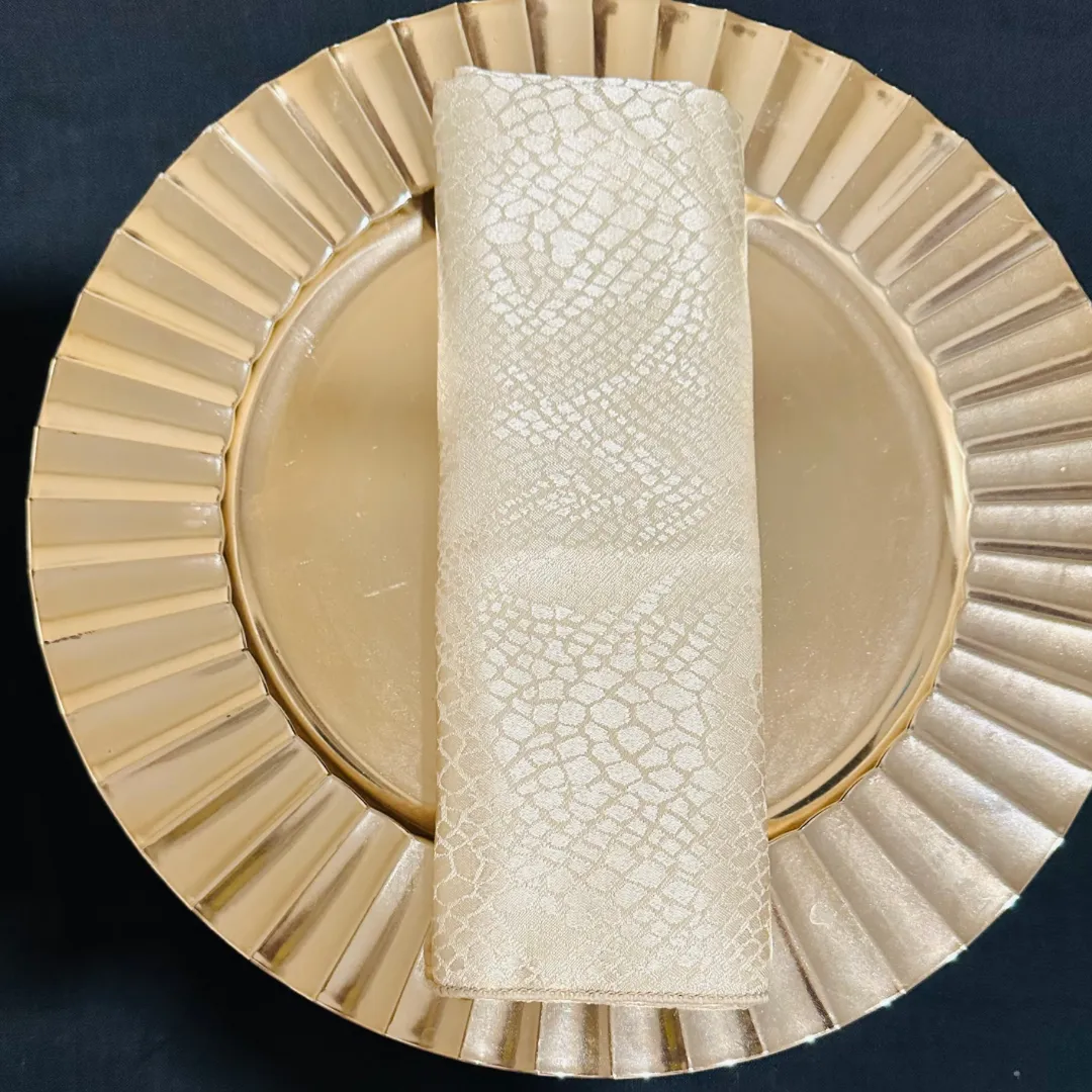Sand Kenyan Damask Napkins