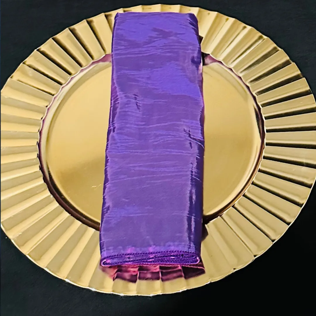 Purple Crinkle Taffeta Napkins