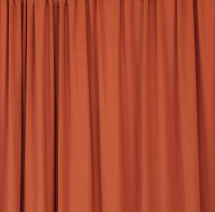 Rust Spandex Stretch Drape Curtains