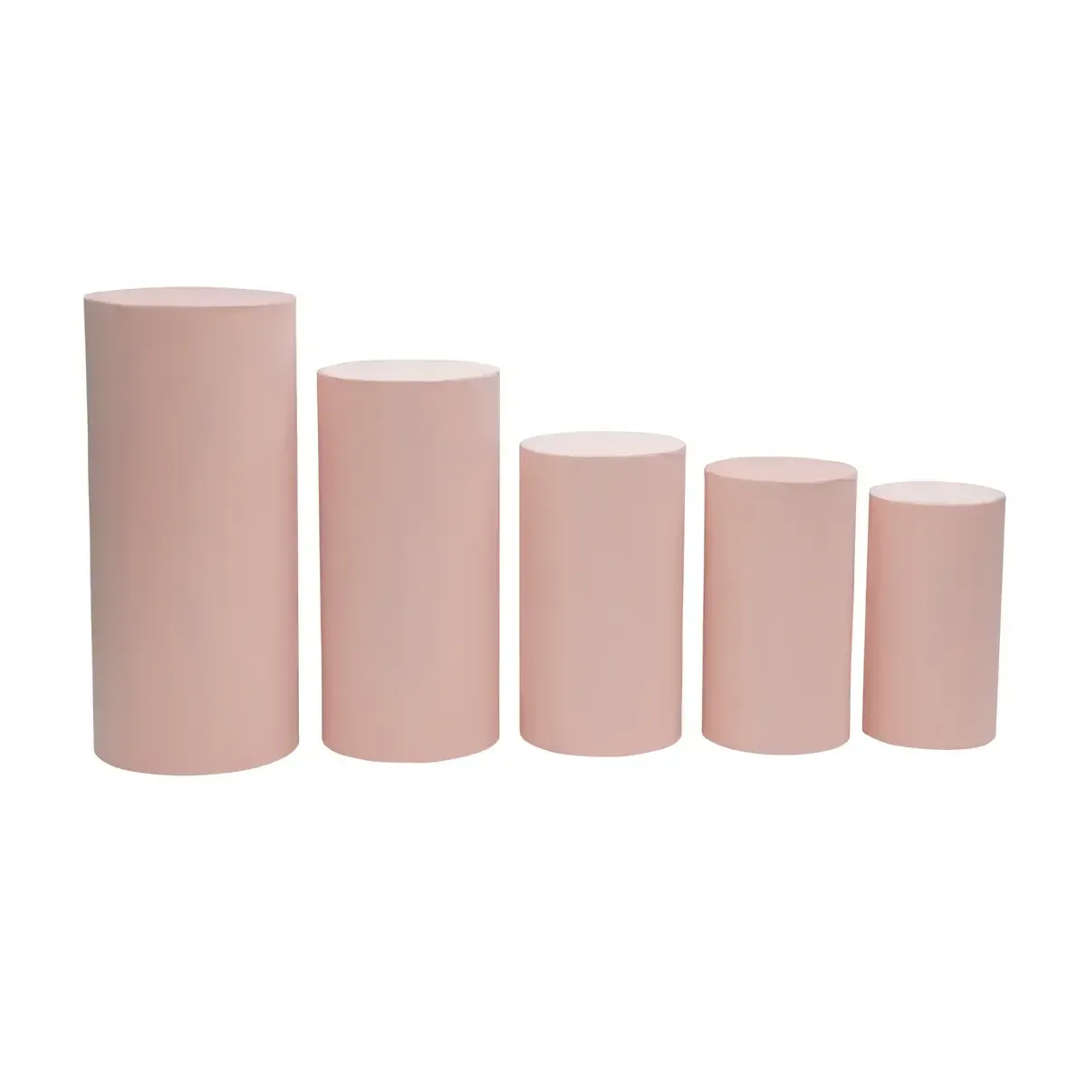 Blush Spandex Pillar Covers
