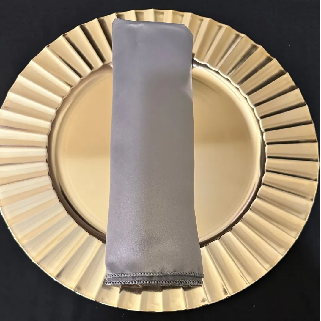 Pewter Duchess Satin Napkins