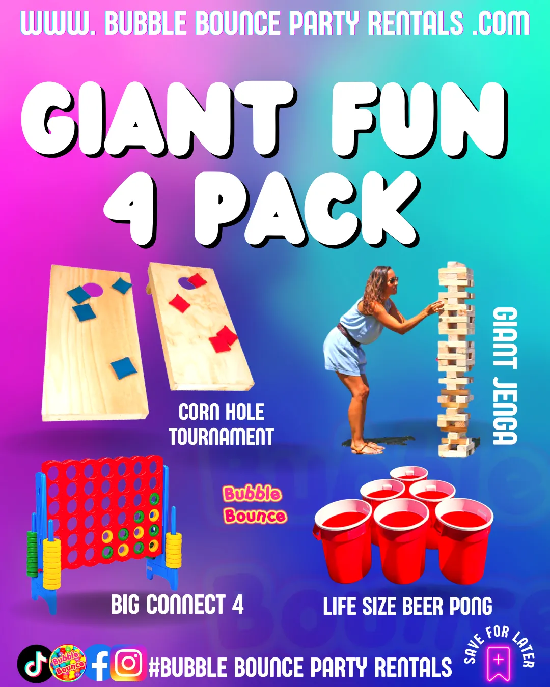 4 Pack Giant Yard Games Bundle