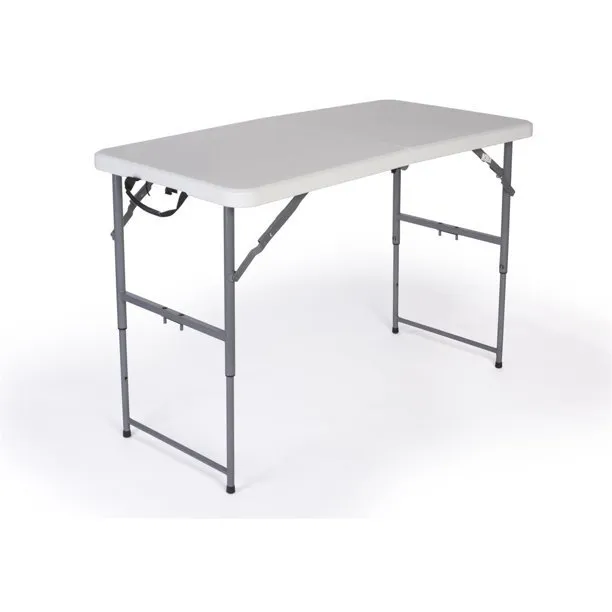 4 Foot Adjustable Height Plastic Table 