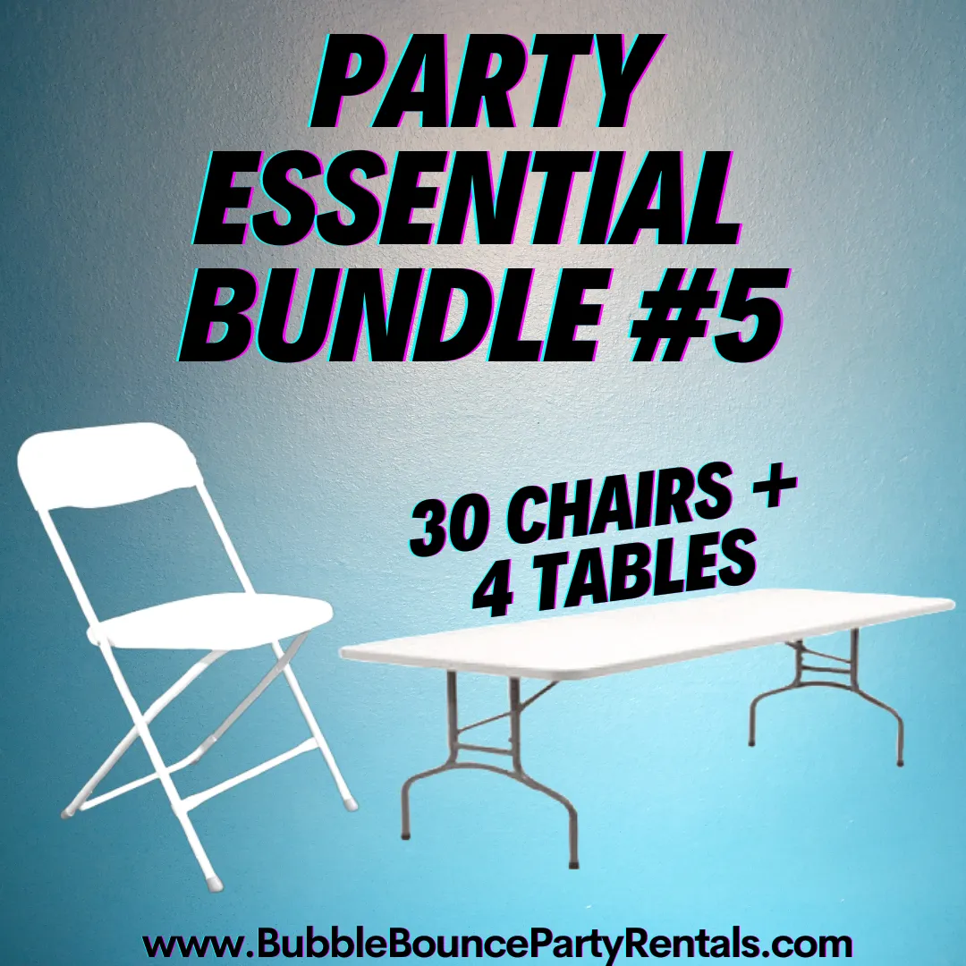 4 Tables & 30 Chairs Bundle #5 
