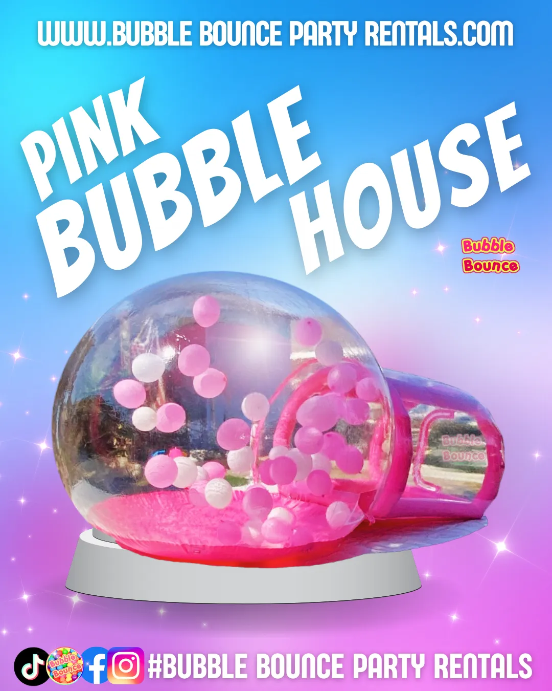 LuX Pink Bubble Bounce Bubble House