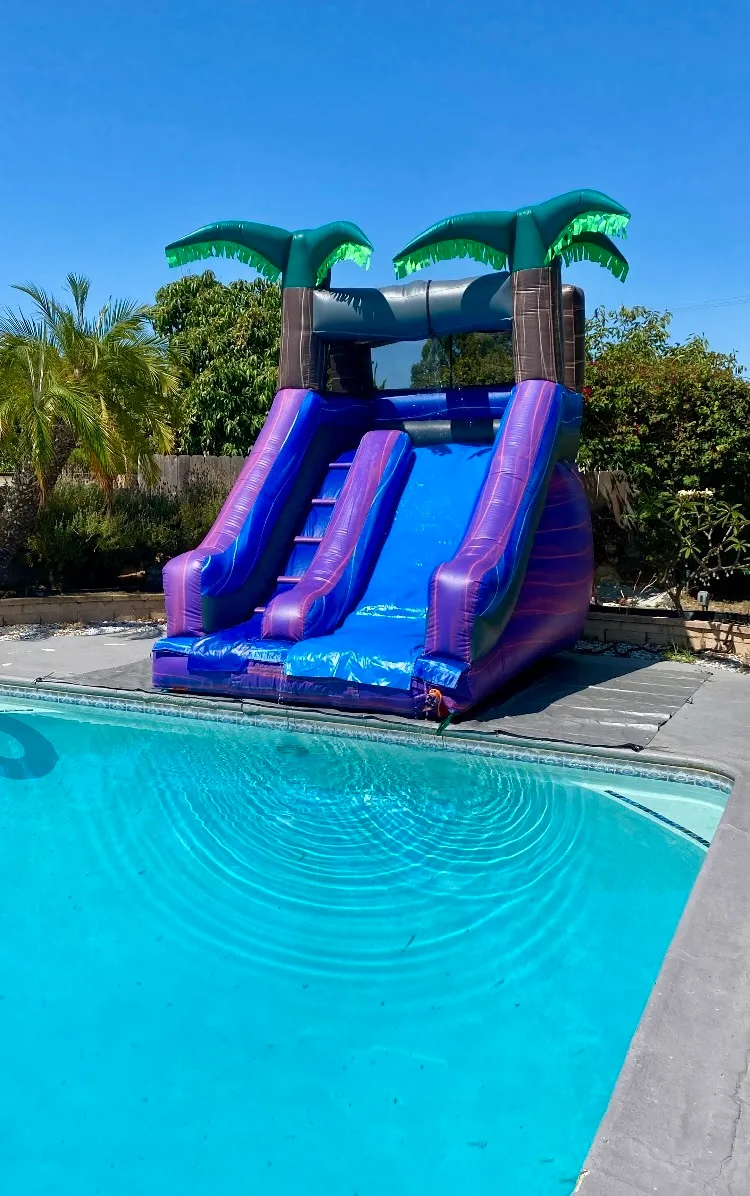 Tropic Thunder Pool Slide - Backyard Water Slide to Pool Conversion