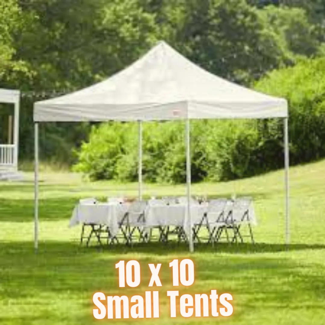 White 10x10 EZ Pop-Up Party Tent – Instant Shade Canopy