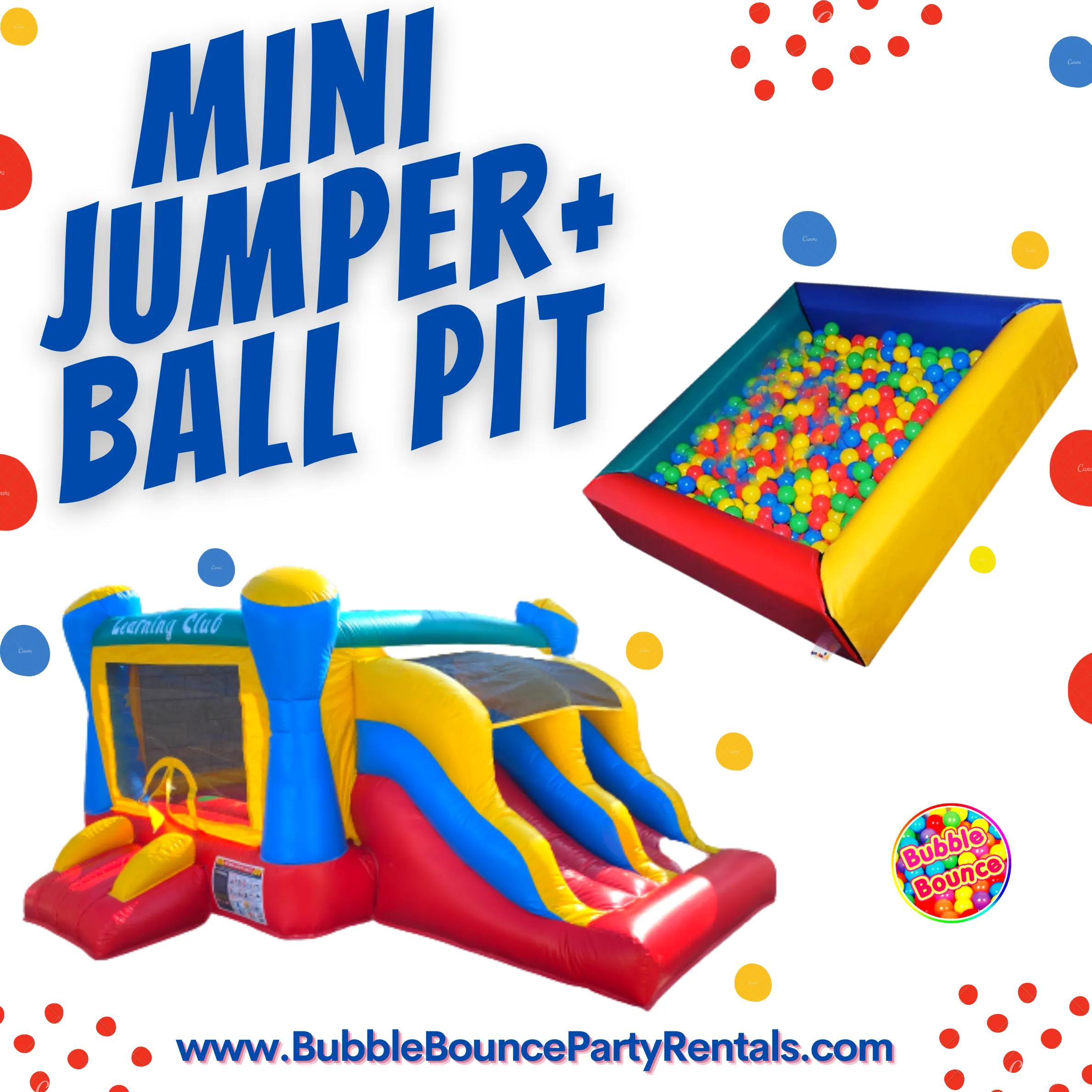 Mini Jumper + Slide + Ball Pit Bundle – Includes 200 Balls  🎉