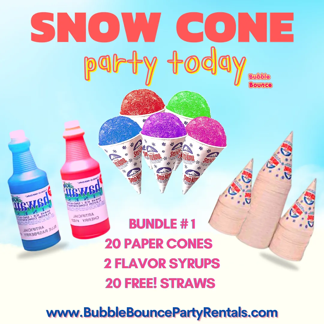 Snow Cone Supplies Kit #1 – Syrups + Cups Bundle (Machine Not Included)