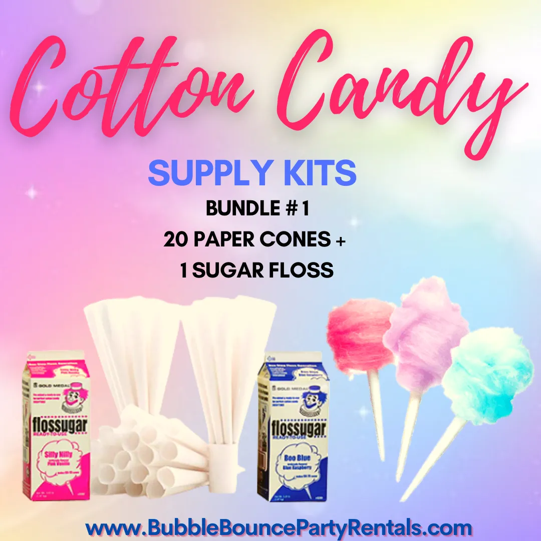 Cotton Candy Supplies Kit – EZ Party Pack (Machine Not Included)