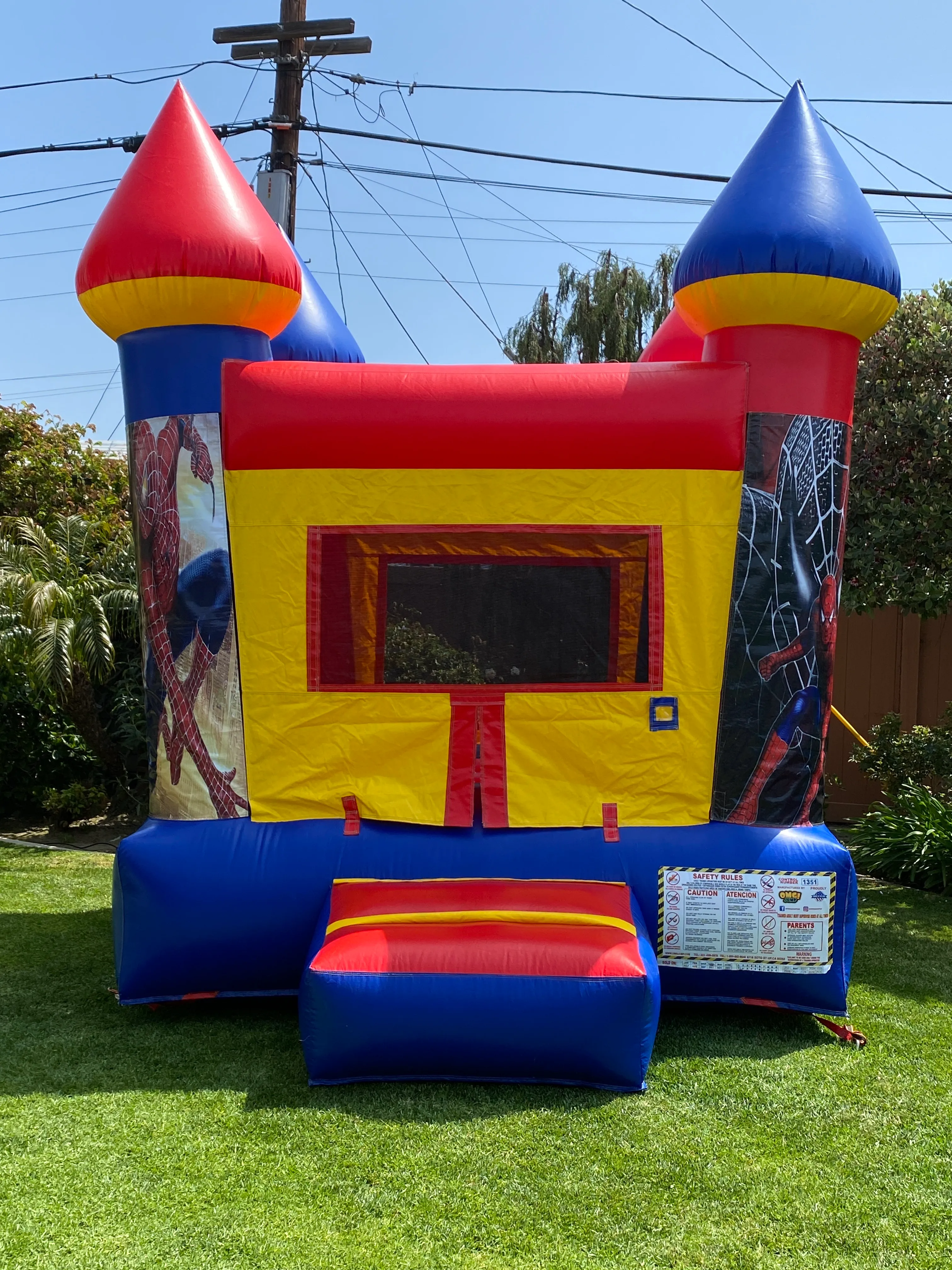Spiderman Themed 9x9 Bouncy House 