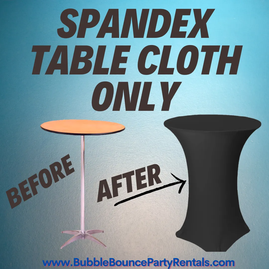 Spandex Tablecloth Black Elegant (* table not included) Cloth only 