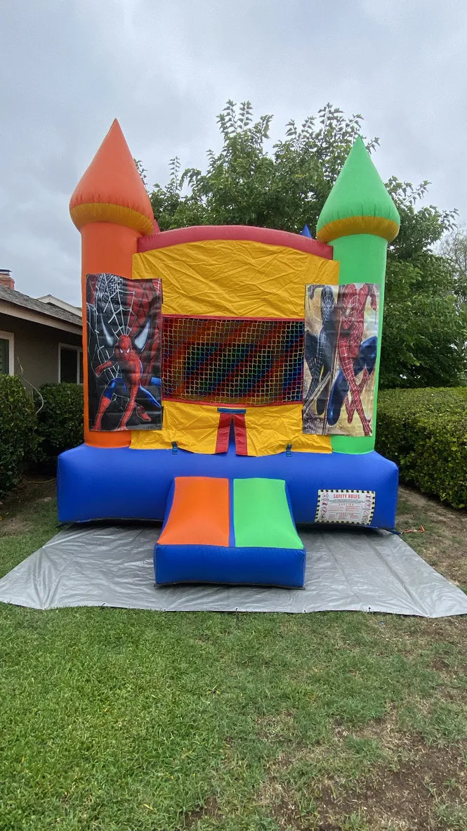 11x11 Multi Color Bounce House With Spiderman Theme