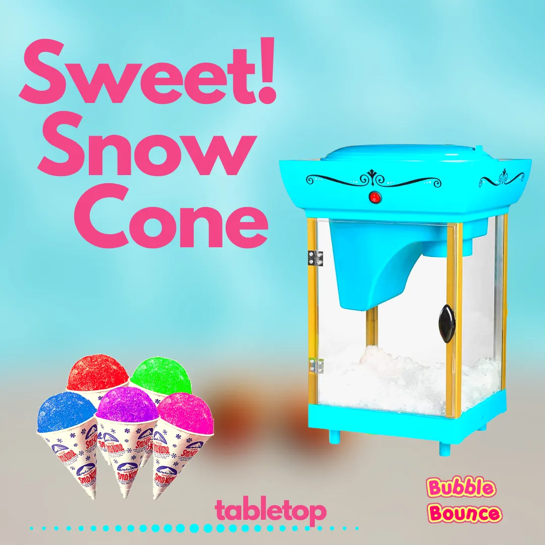 Vintage-Style Snow Cone Machine – Tabletop Rental ❄️🍧