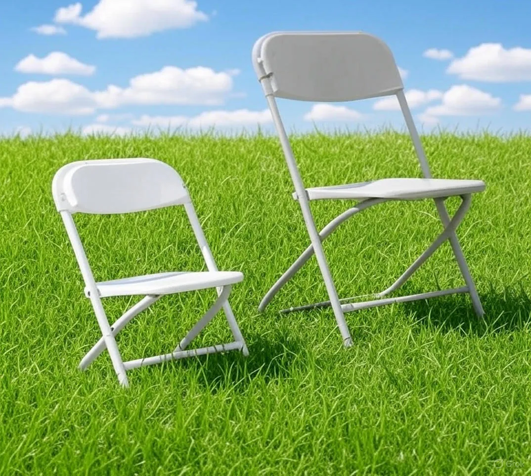 Kids White Plastic Folding Chair – Mini Size for Toddlers & Children