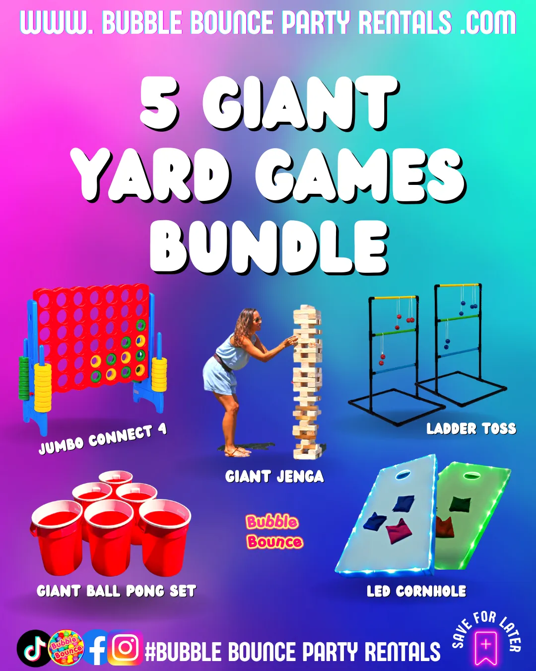 5 Giant Yard Game Bundle