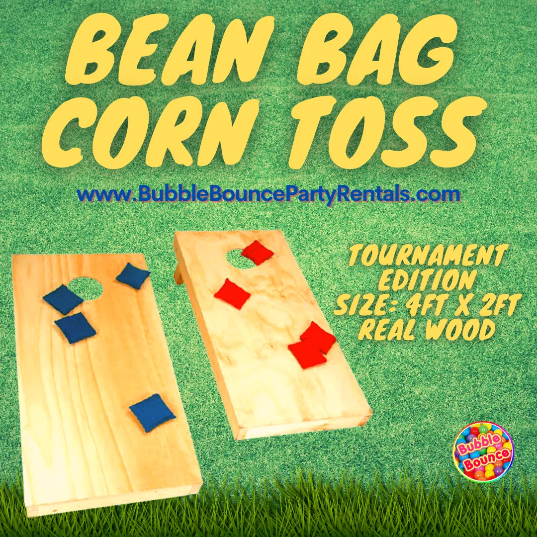 Tournament-Grade Wooden Cornhole Game – Bean Bag Toss Yard Set