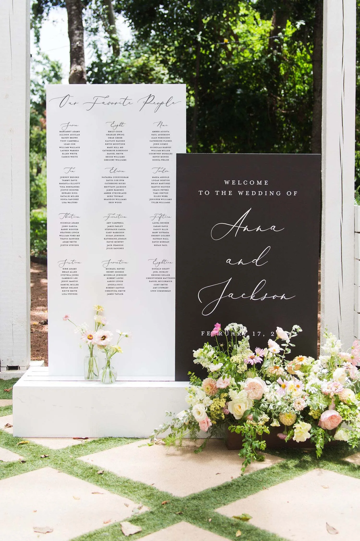 Welcome Sign & Seating Chart 