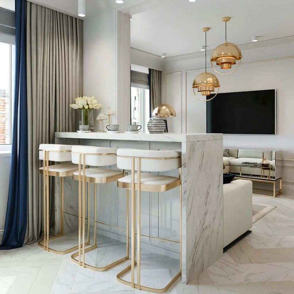 Lia Gold Cocktail Chair