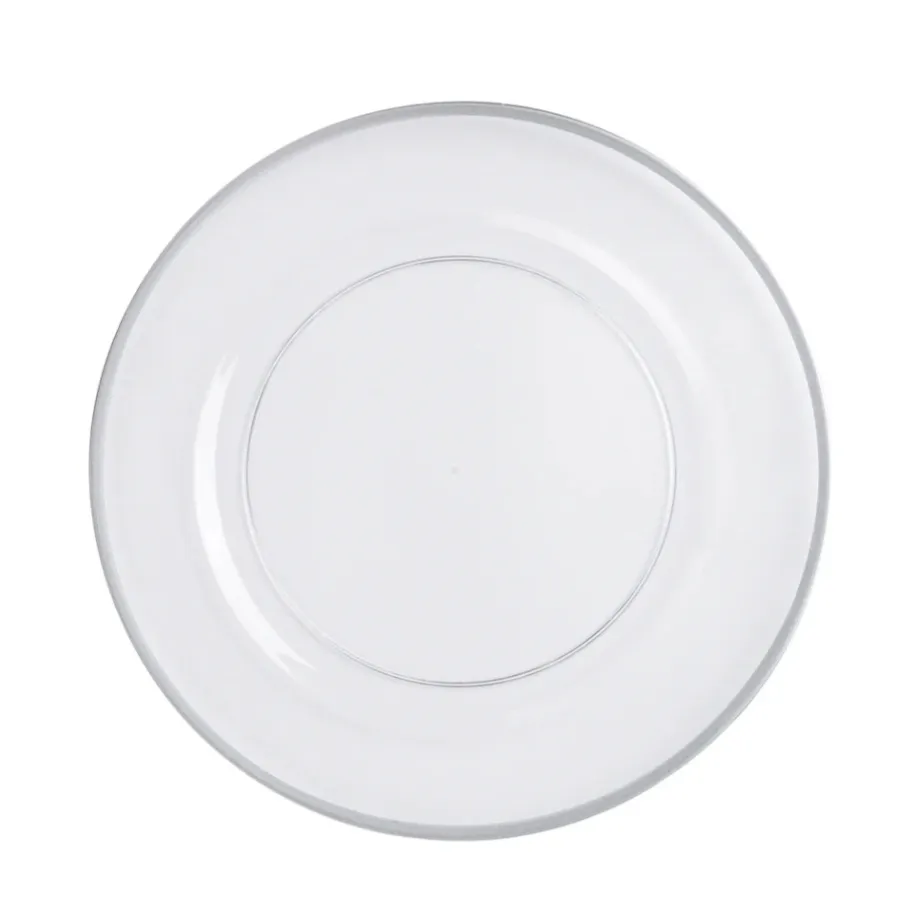 Silver Rim Charger Plate