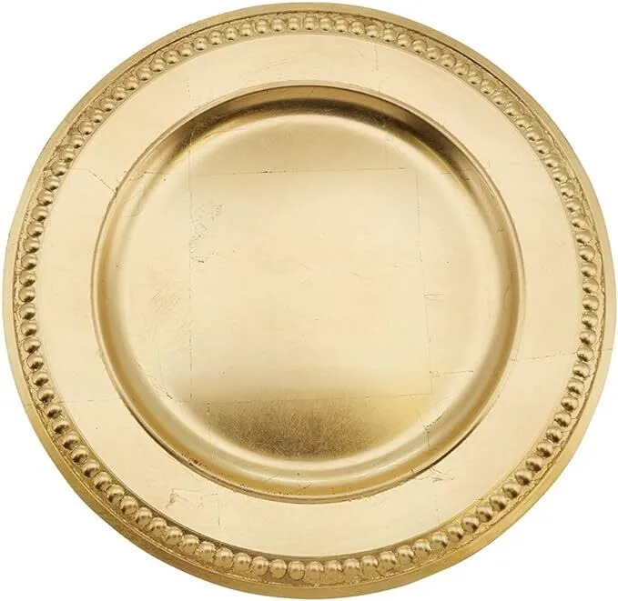 Gold Beaded Charger Plate