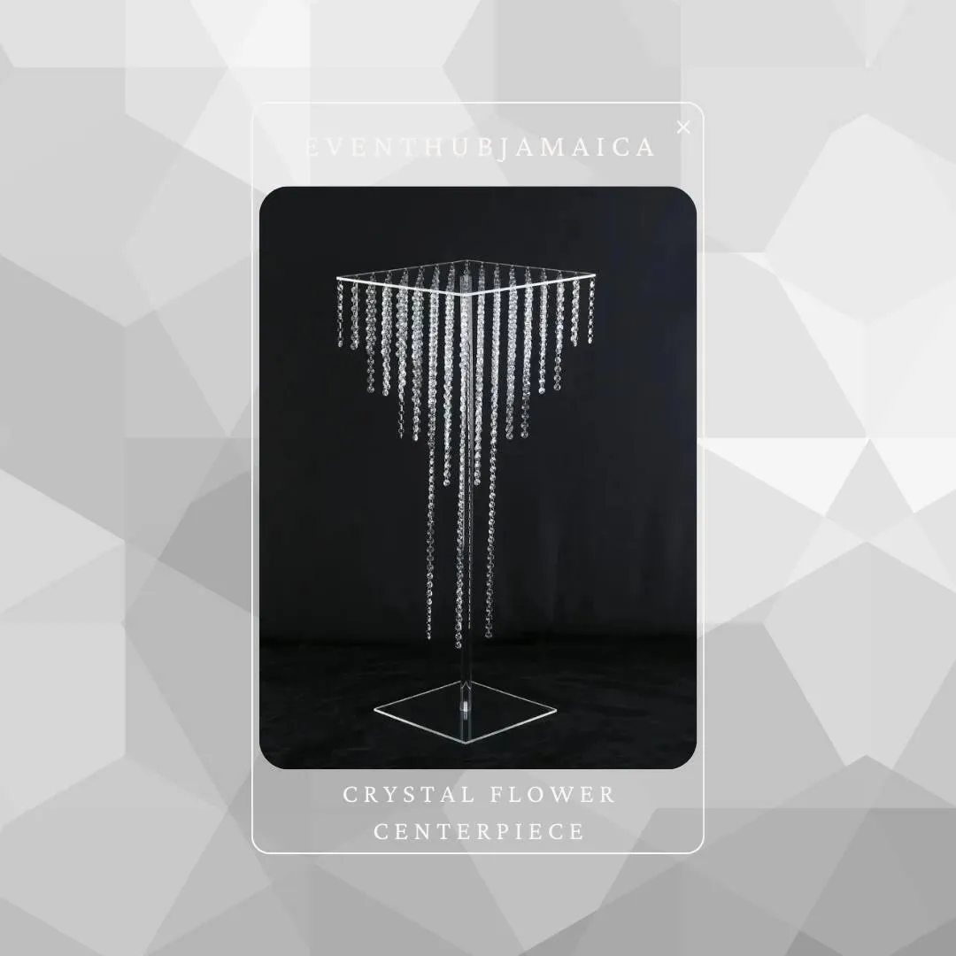 Clear Crystal Flower Stand