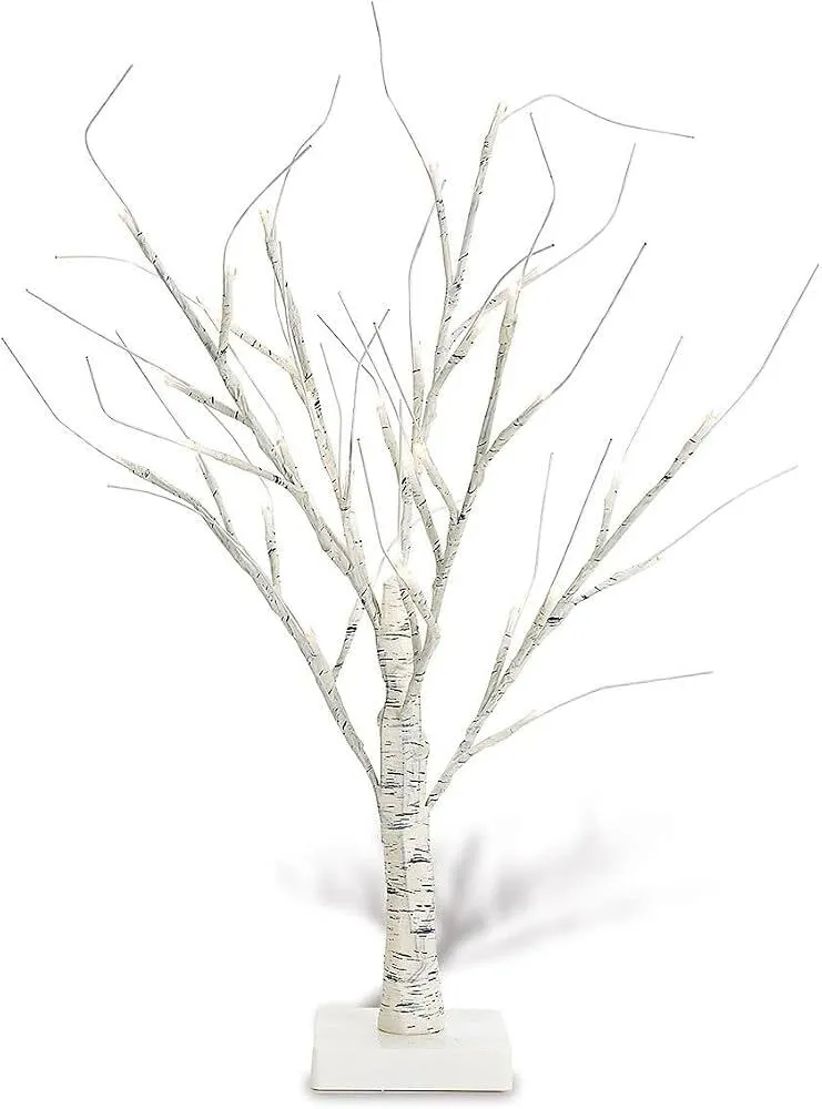White Birch Tabletop LED Tree Decoration
