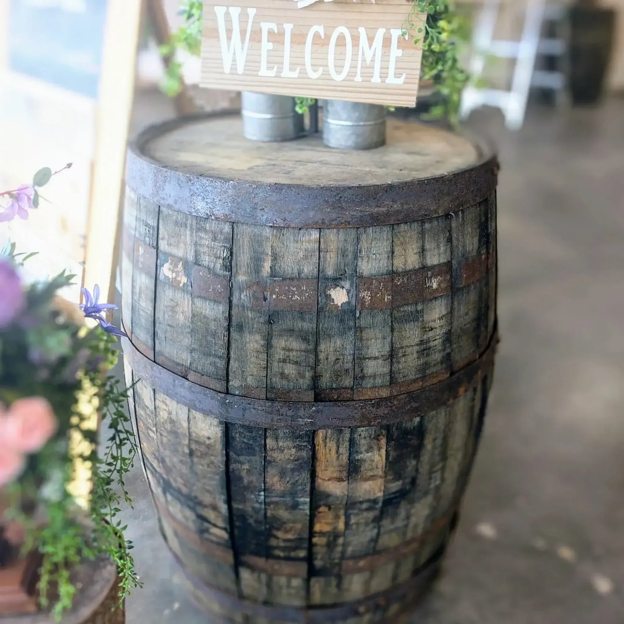 Decorative Whiskey Barrel 