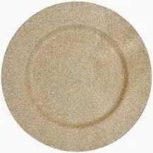 Gold Glitter Plastic Charger Plate, 13in.