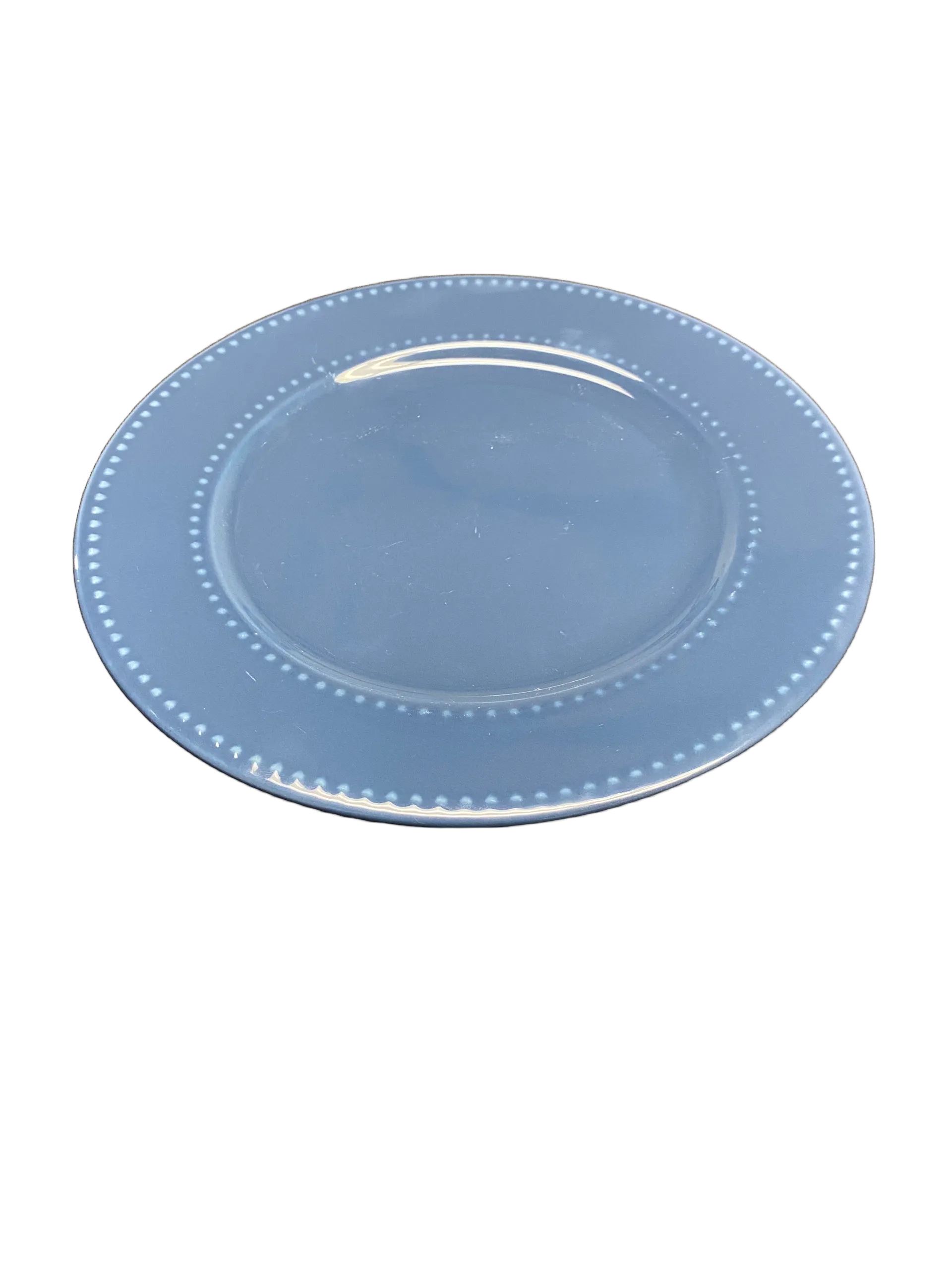Blue Beaded Dinner Plate