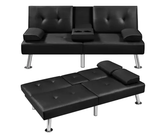 Faux Leather Sofa Bed