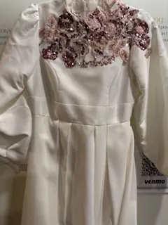 1254 6 Cream and Pink Floral