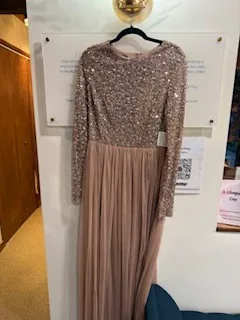 1283 S pink beaded chiffon