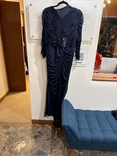 1294 14 Navy Rouched 