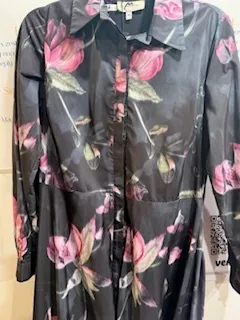 1252 36 Black and Pink Flora